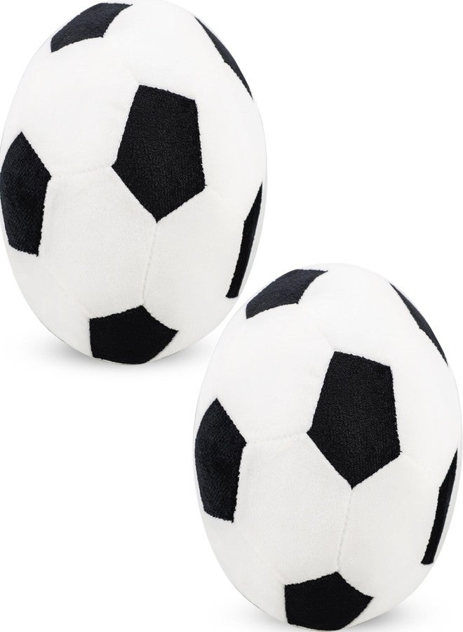 Conagel 2 Pack Plush Soccer Ball Pillow Fluffy Stuffed Toy Soccer Ball Soft Sports Throw Pillows for Home Bedroom Sofa Decoration Sport Theme Birthday Party Supplies - Image 1